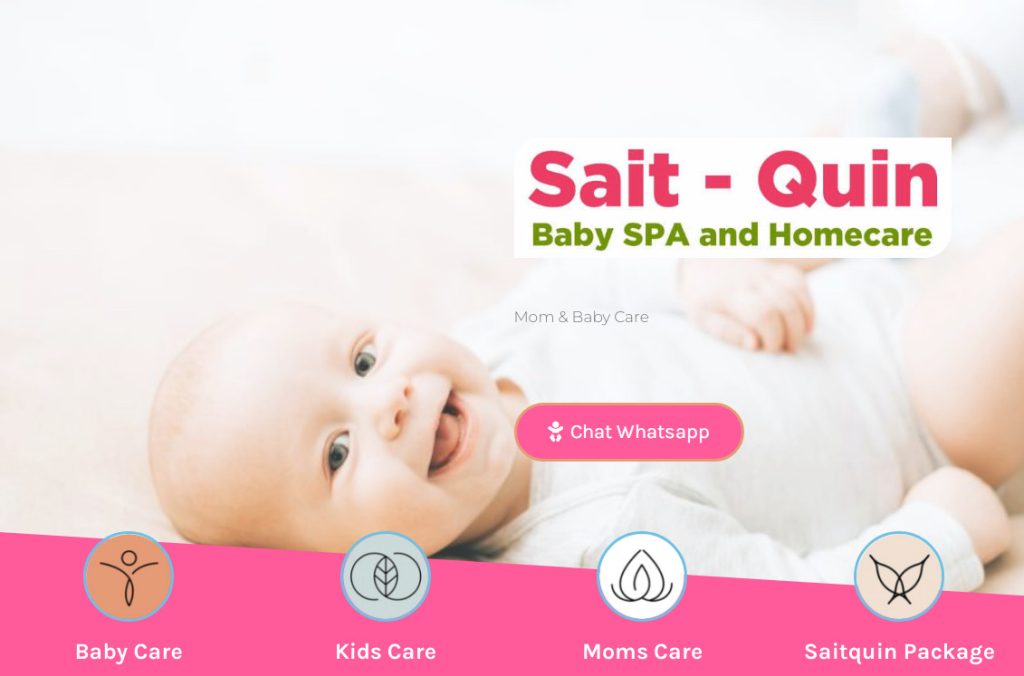 Website Baby Spa dan Homecare Sait Quin