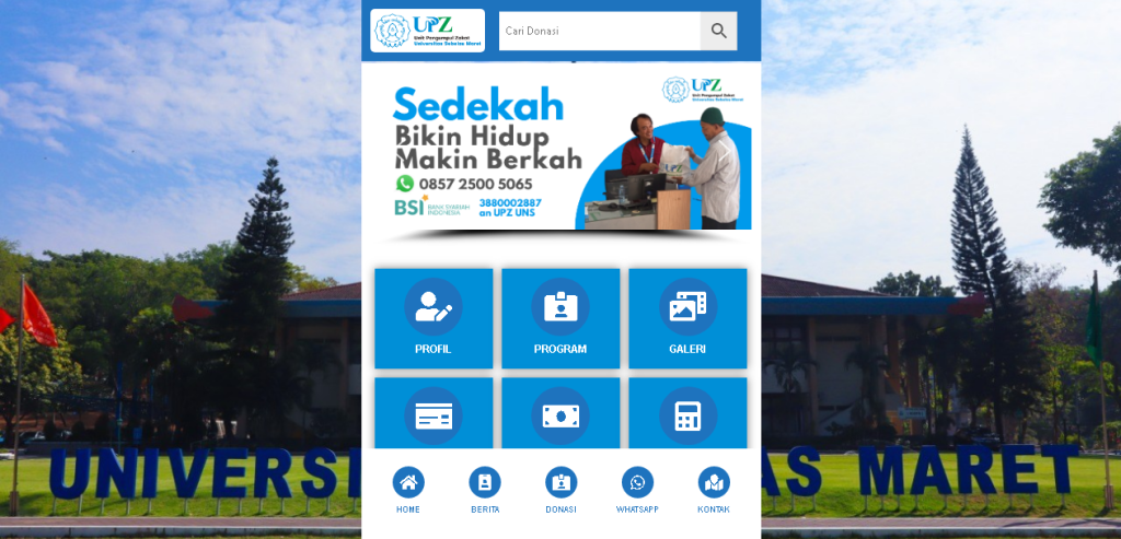 Website Crownfunding UPZ UNS Solo