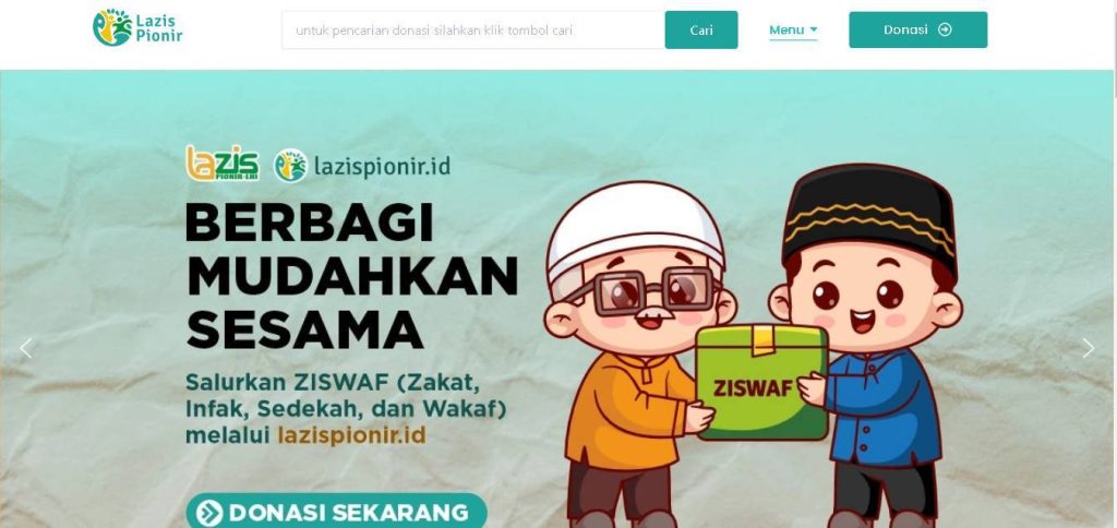 Website Donasi Lazis Pionir