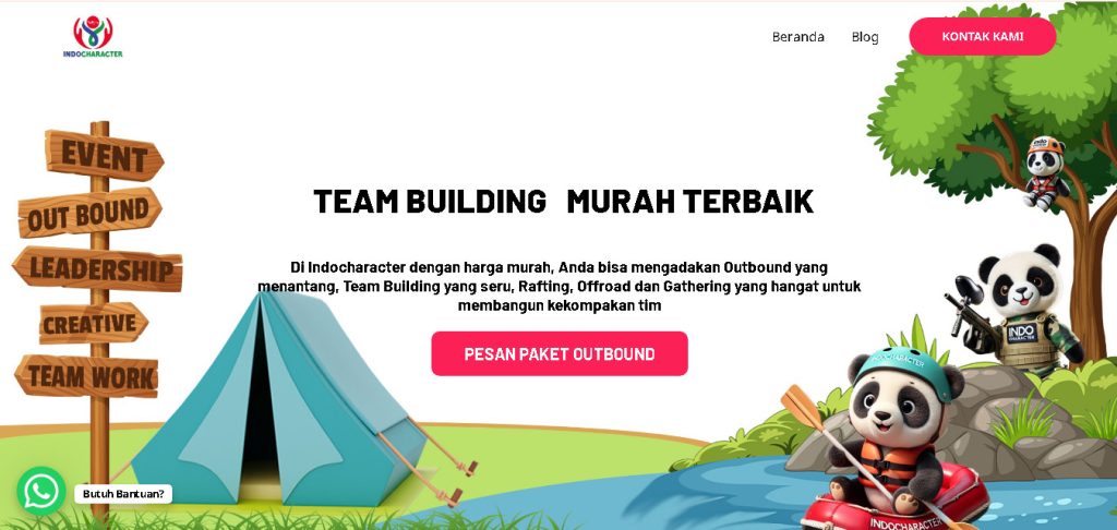 Pembuatan Website Outbound Training Indocharacter