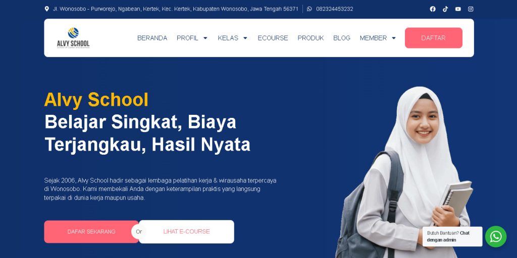 Website E Course Alvy School