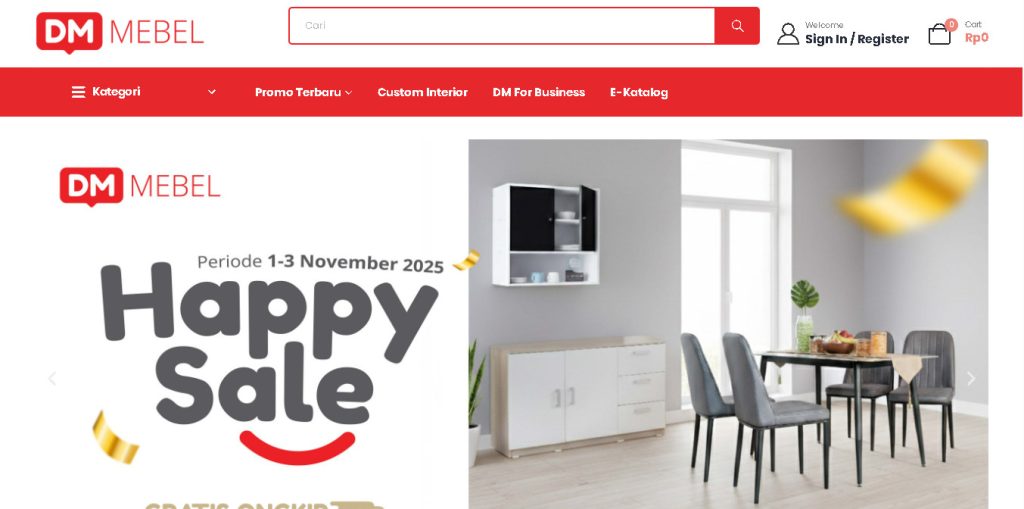 Website DM Mebel Jogja 2025